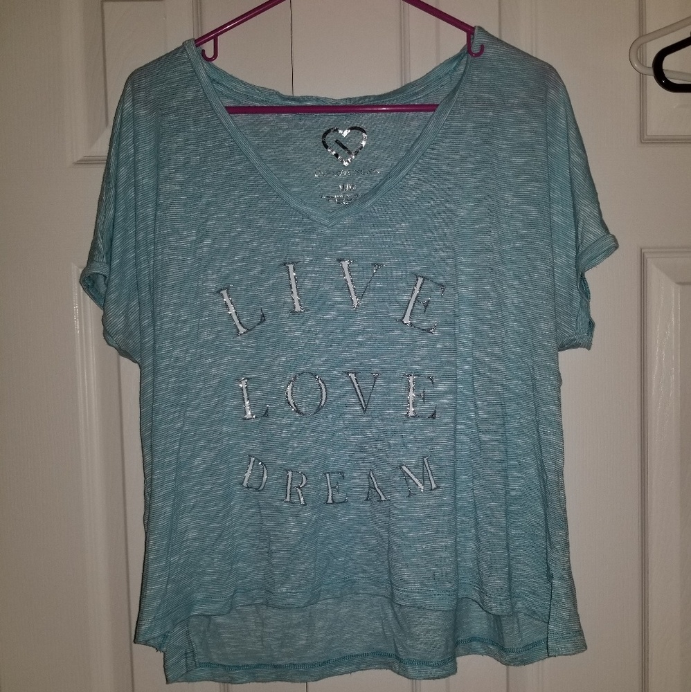 Live Love Dream crop top